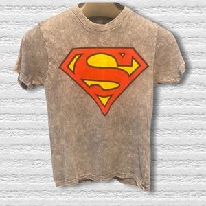 Superman stone washed graphic t-shirt S